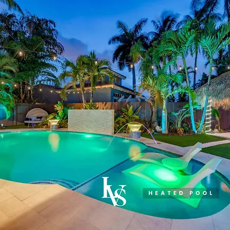 Floridita 5Bed 4Bath Ftl Paradise With Tiki Hut Heated Pool